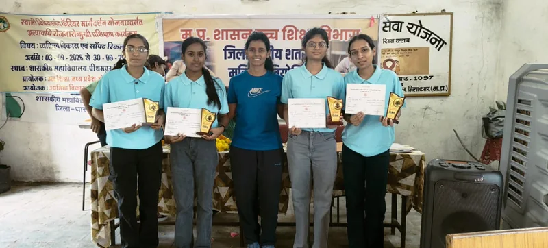 जिला स्तरीय शतरंज प्रतियोगिता में शासकीय कन्या महाविद्यालय धार की टीम विजेता रही